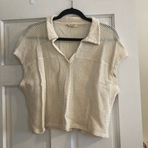 Madewell woven mesh cover up top